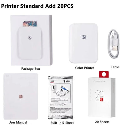 Portable Color Photo Printer Bluetooth Mini Mobile Pocket Printer 2x3 In... — View 10
