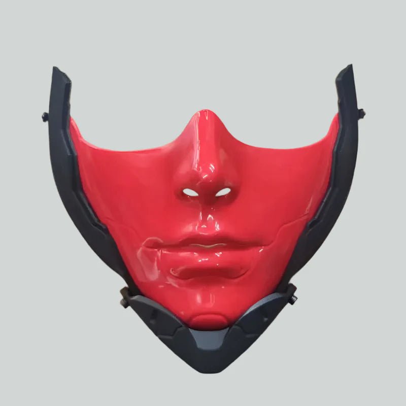 Cyberpunk Half Face Mechanical Mask – Red | Cosplay & Halloween Costume ... — View 7