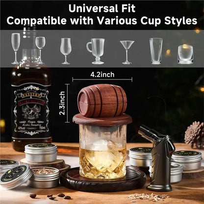 Cocktail Smoker Kit with Torch – Oak Smoke Top, 6 Wood Chip Flavors, Whi... — View 6