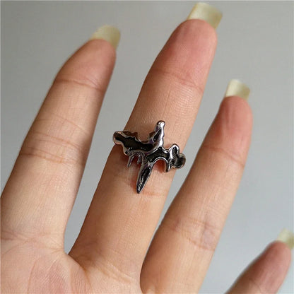 DarkAesthetic™ Gothic Cross Ring | Punk Irregular Y2K Grunge Jewelry