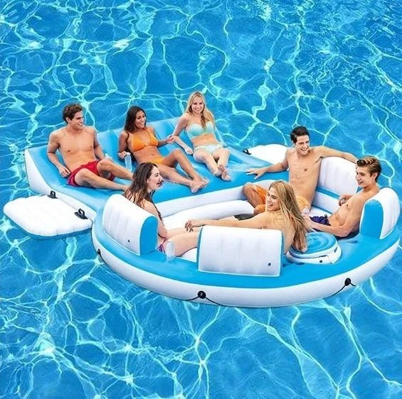AzureOasis: 6-Person Floating Party Island - The Ultimate 2026 Water Ret... — View 5
