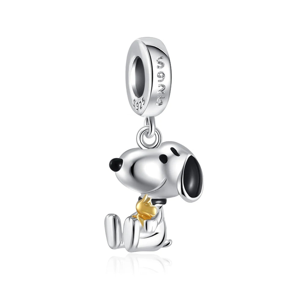Miniso x Peanuts™ 925 Sterling Silver Snoopy Charm | Popcorn & Watermelon Edition