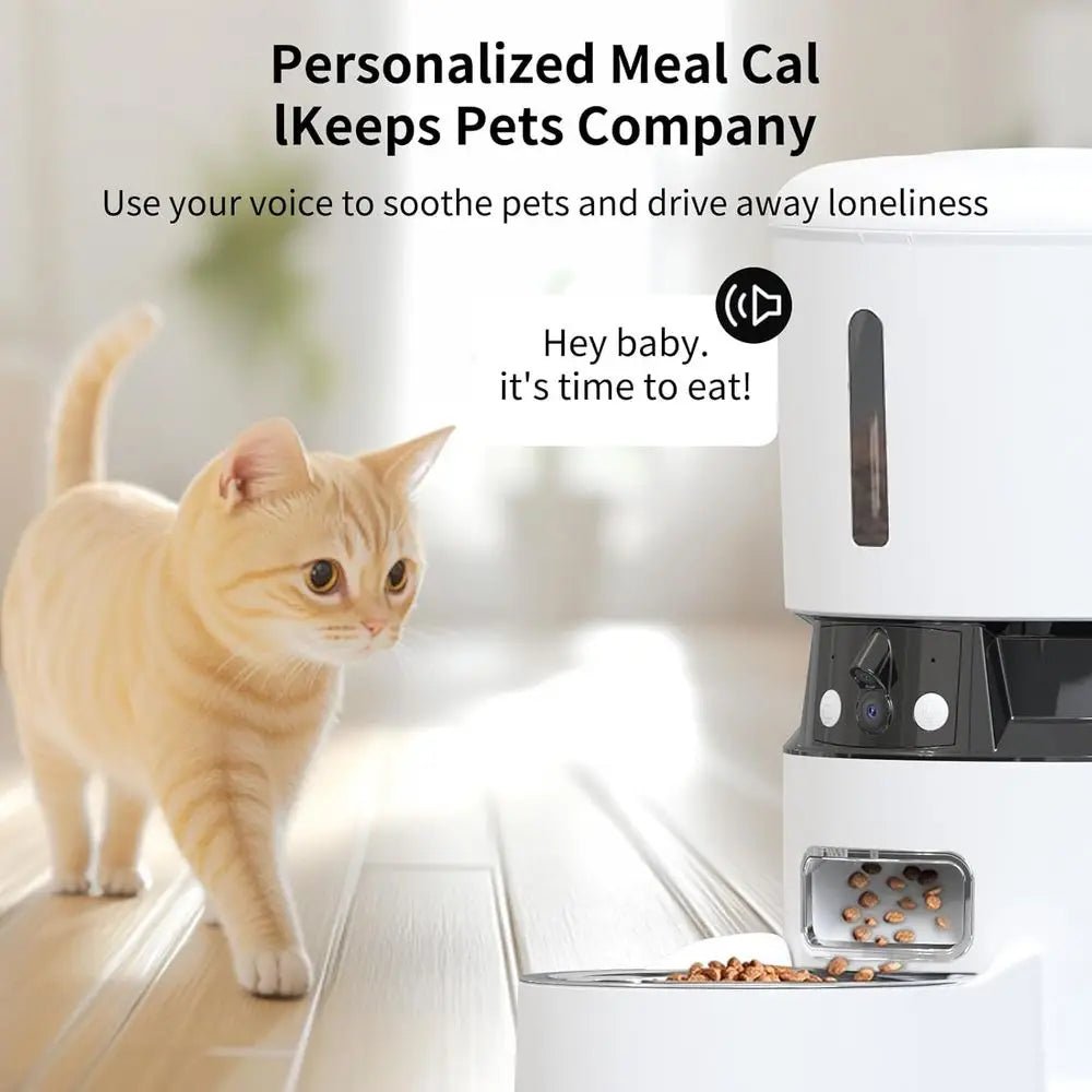 Smart Pet Feeder 4L Automatic Cat & Dog Food Dispenser with Dual HD Came... — View 5