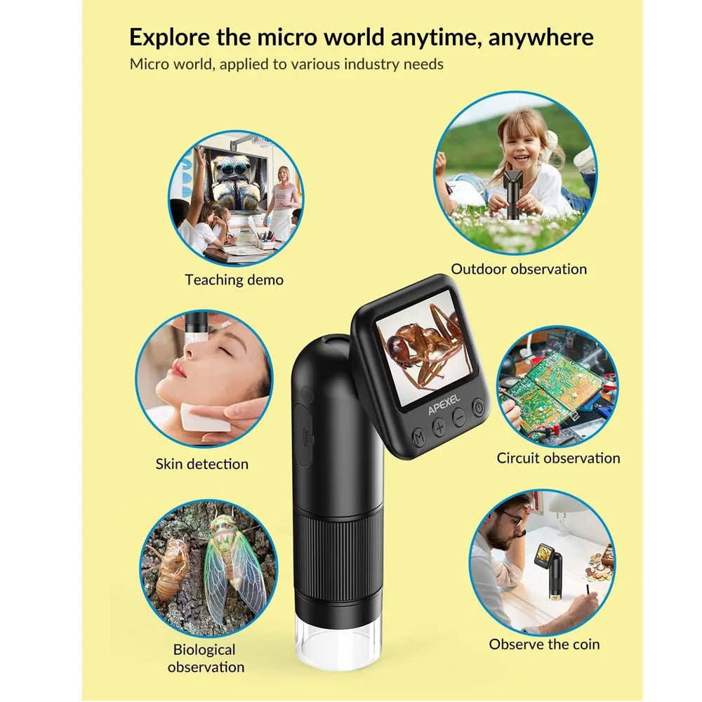 Premium Handheld 800X HD Digital Microscope with 2 Inch LCD Screen - GiftWave.co