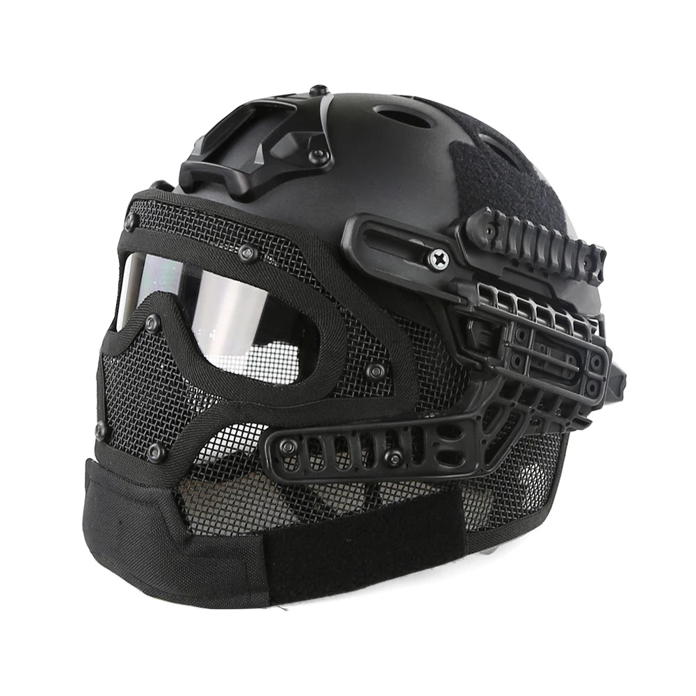 IronGuard™ Full-Protection Tactical Helmet | Integrated Steel Mesh System