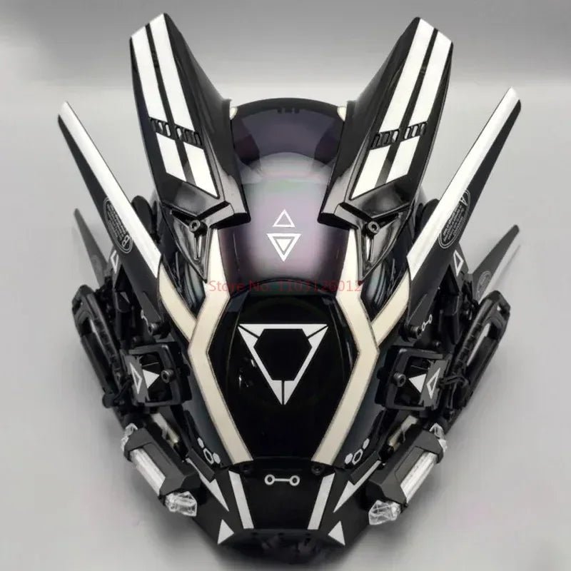 Cyberpunk Helmet Shinobi Mask: Robot Samurai Armor with LED Light — Gift Idea
