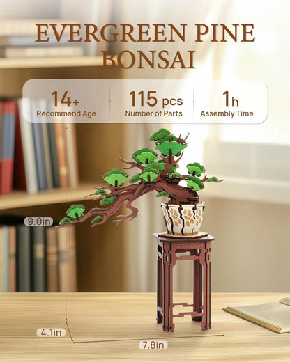 Rolife™ Eternal Bonsai Series | 3D Wooden Sakura & Evergreen Pine Puzzle Kit