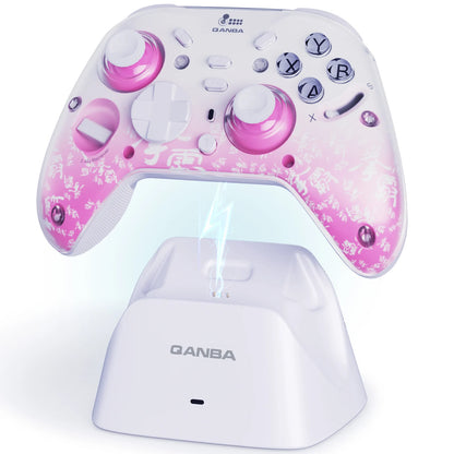 QANBA Phantom Wireless Gaming Controller Tri - Mode 2.4G/Bluetooth/Wired with PC Flight Stick, RGB & Back Buttons for PC/Android/iOS/TV - GiftWave.co