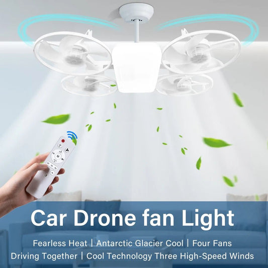 2-in-1 E27 Socket Ceiling Fan Light - Dimmable LED with Remote - 3 Color... — Gift Idea