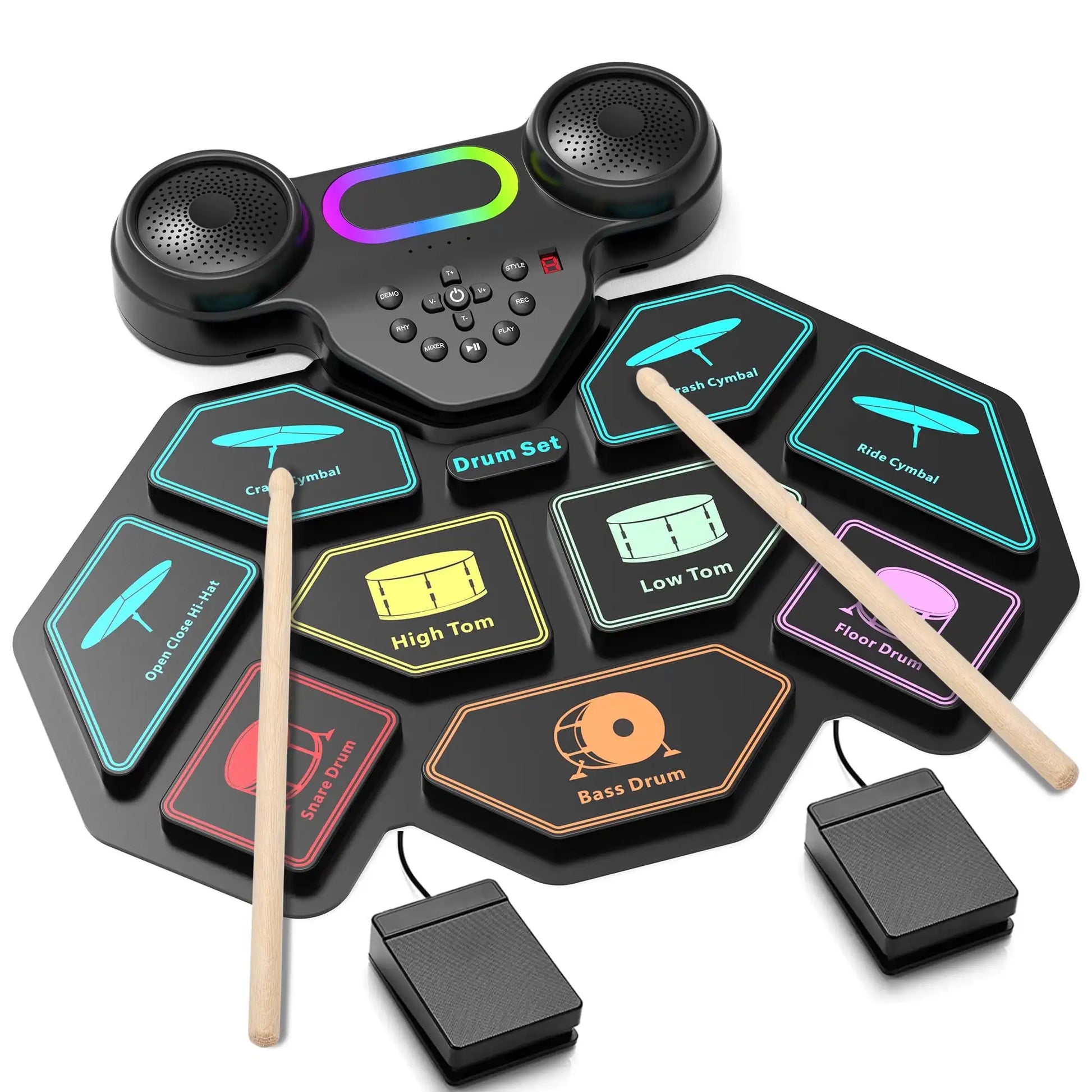 9-Pad Portable Smart Electronic Drum Kit — View 7