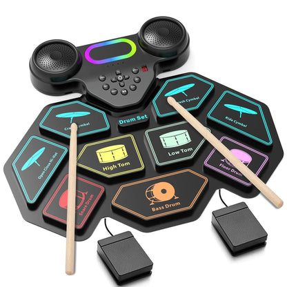 9-Pad Portable Smart Electronic Drum Kit — View 7