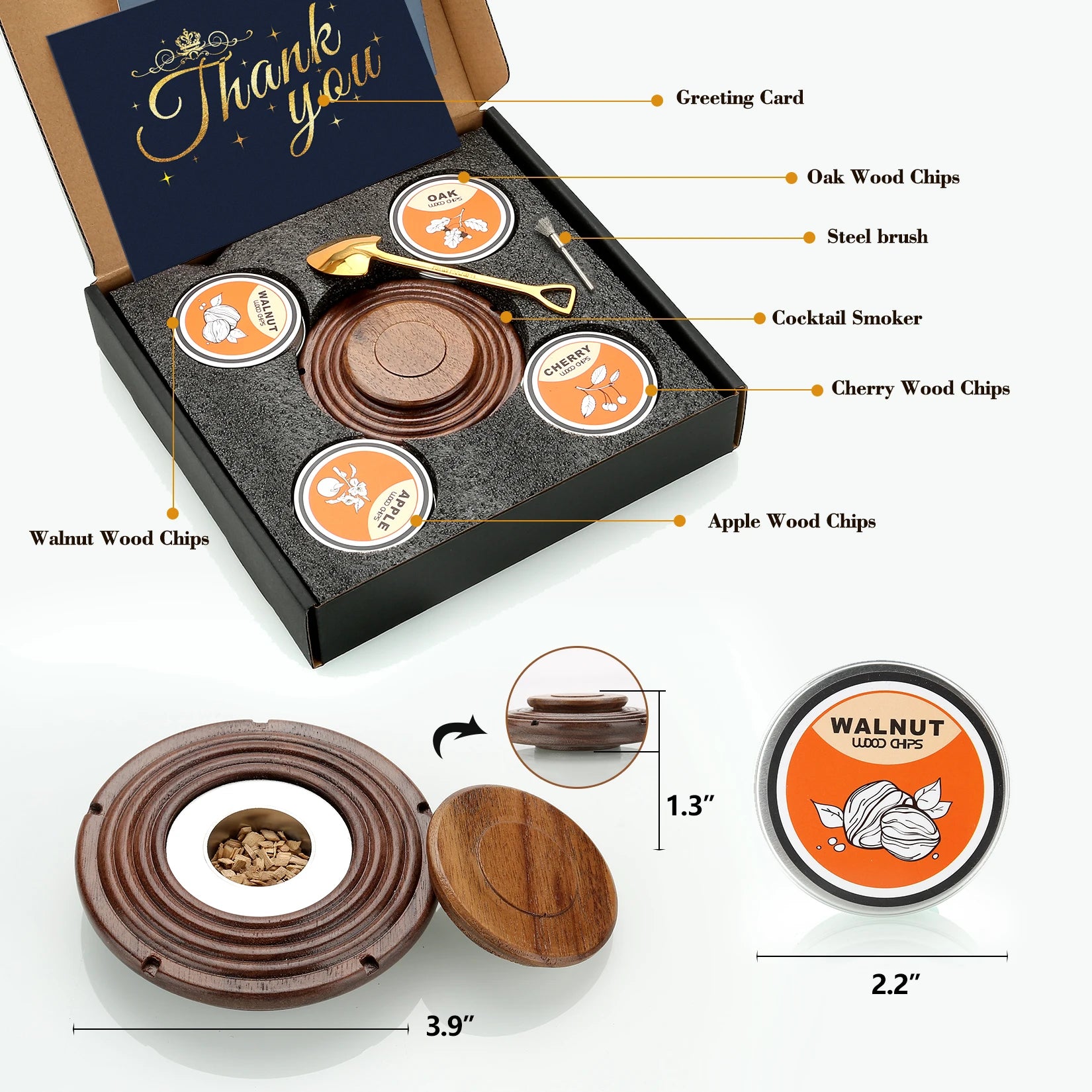Cocktail Smoker Kit — Old Fashioned Whiskey Smoker Drinks Kit & Cocktail... — View 5