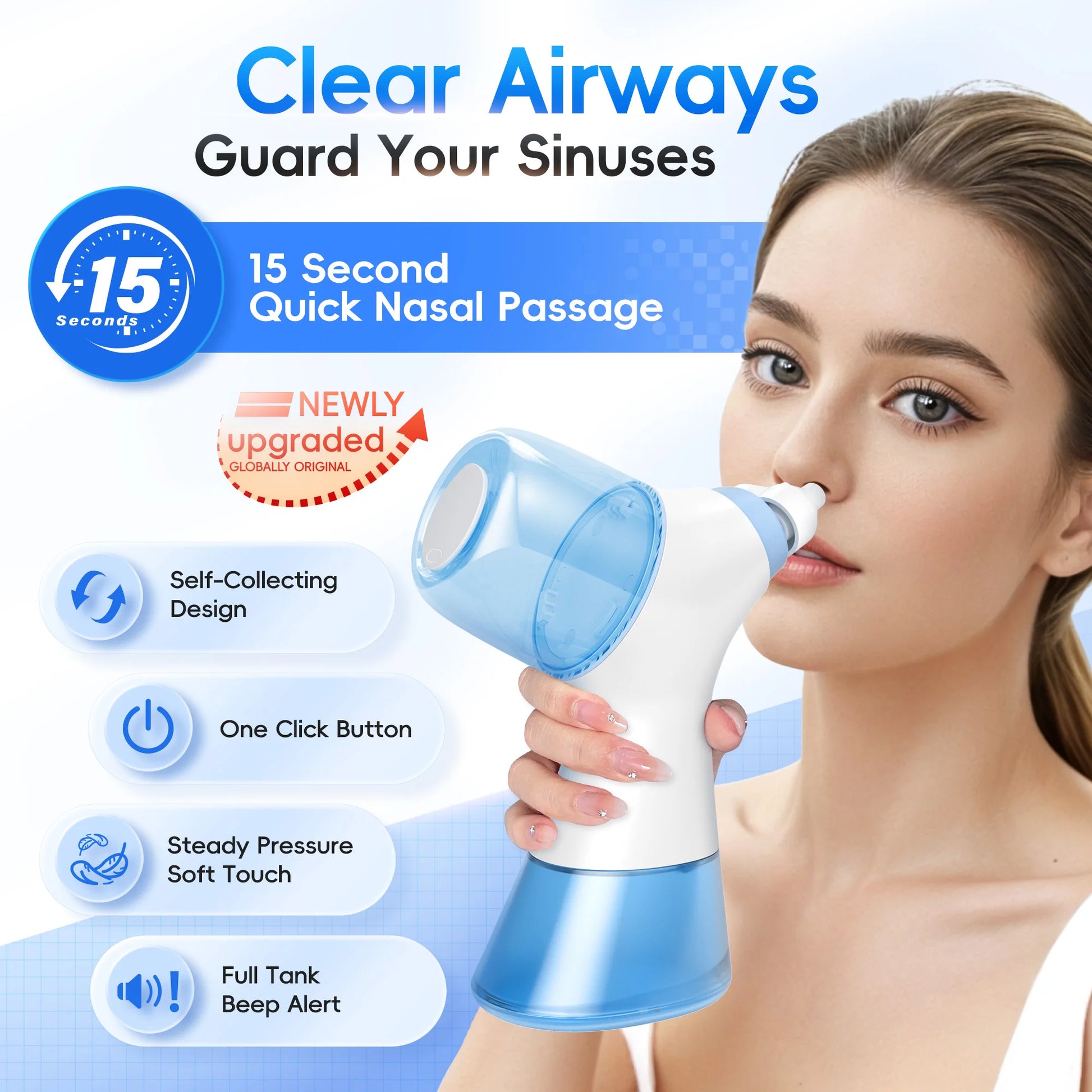 Electric Saline Wash System – Auto-Collection Self-Cleaning Rinse Kit — View 2
