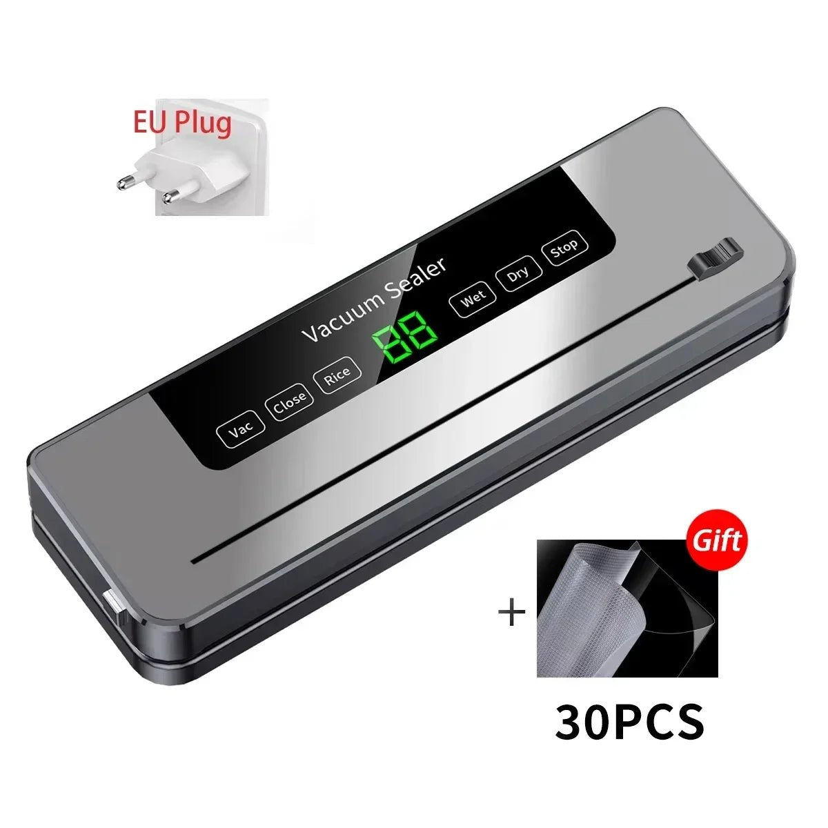 Food Vacuum Sealer Machine Dry Wet Vacuum Packaging Sealer with UV Steri... — View 7
