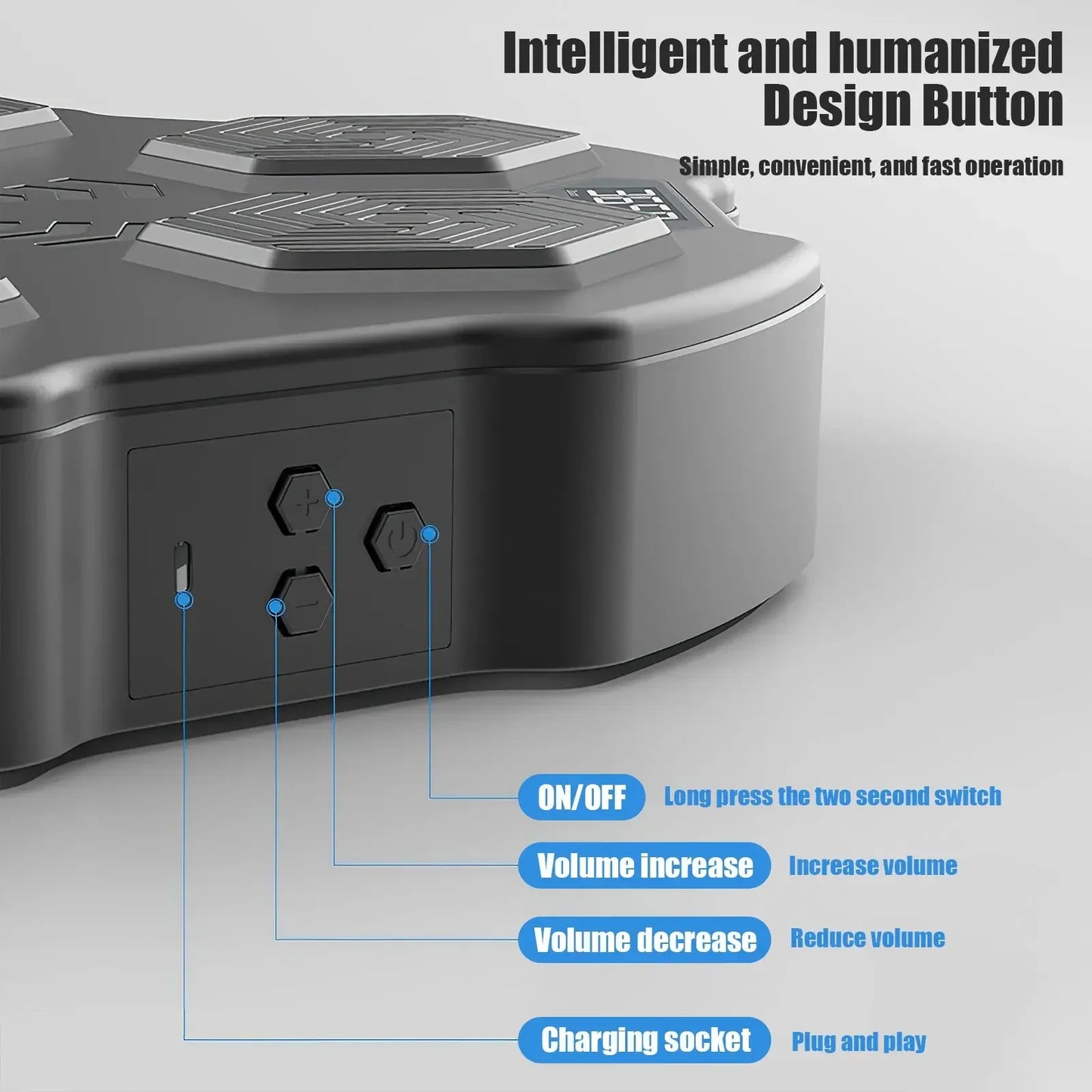 RhythmStrike: LED Music Boxing Machine with Gloves