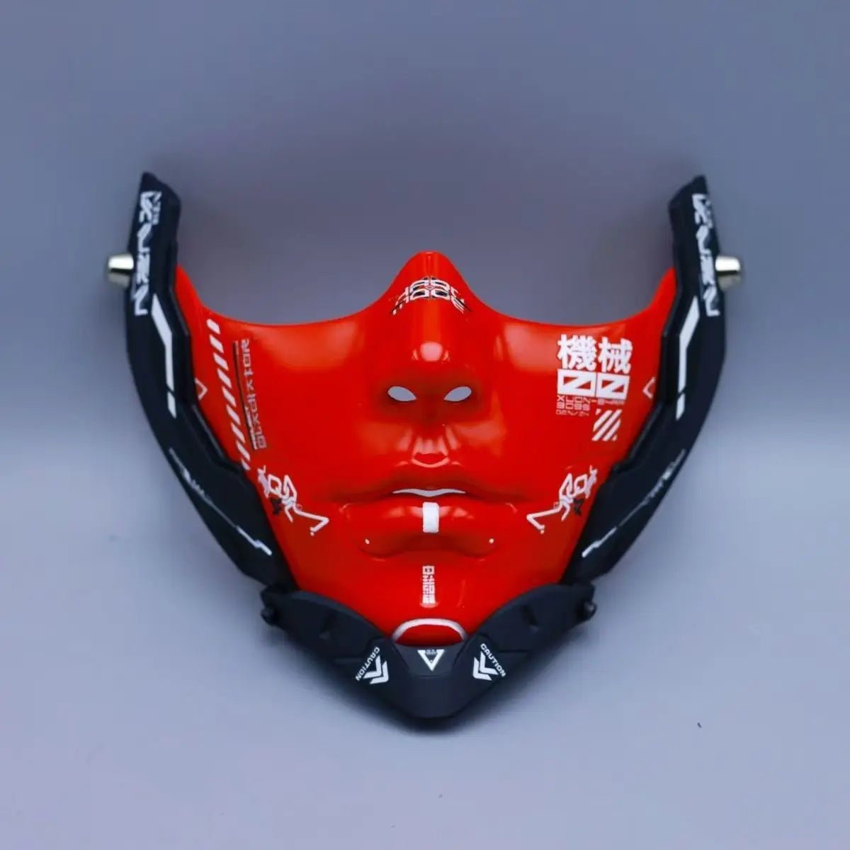 Cyberpunk Half Face Mechanical Mask – Red | Cosplay & Halloween Costume ... — View 6