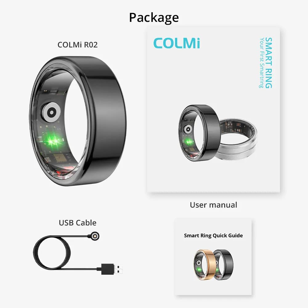 Smart Ring Titanium Steel Health Tracker IP68 3ATM Waterproof Multi Spor... — View 6