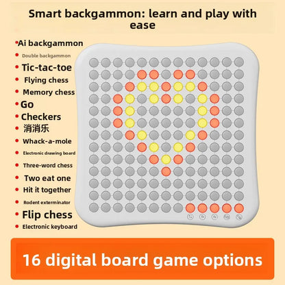 9-in-1 AI Smart Chess Set - Electronic Strategy Board with Battle Mode - Interactive Go, Gomoku & Flying Chess