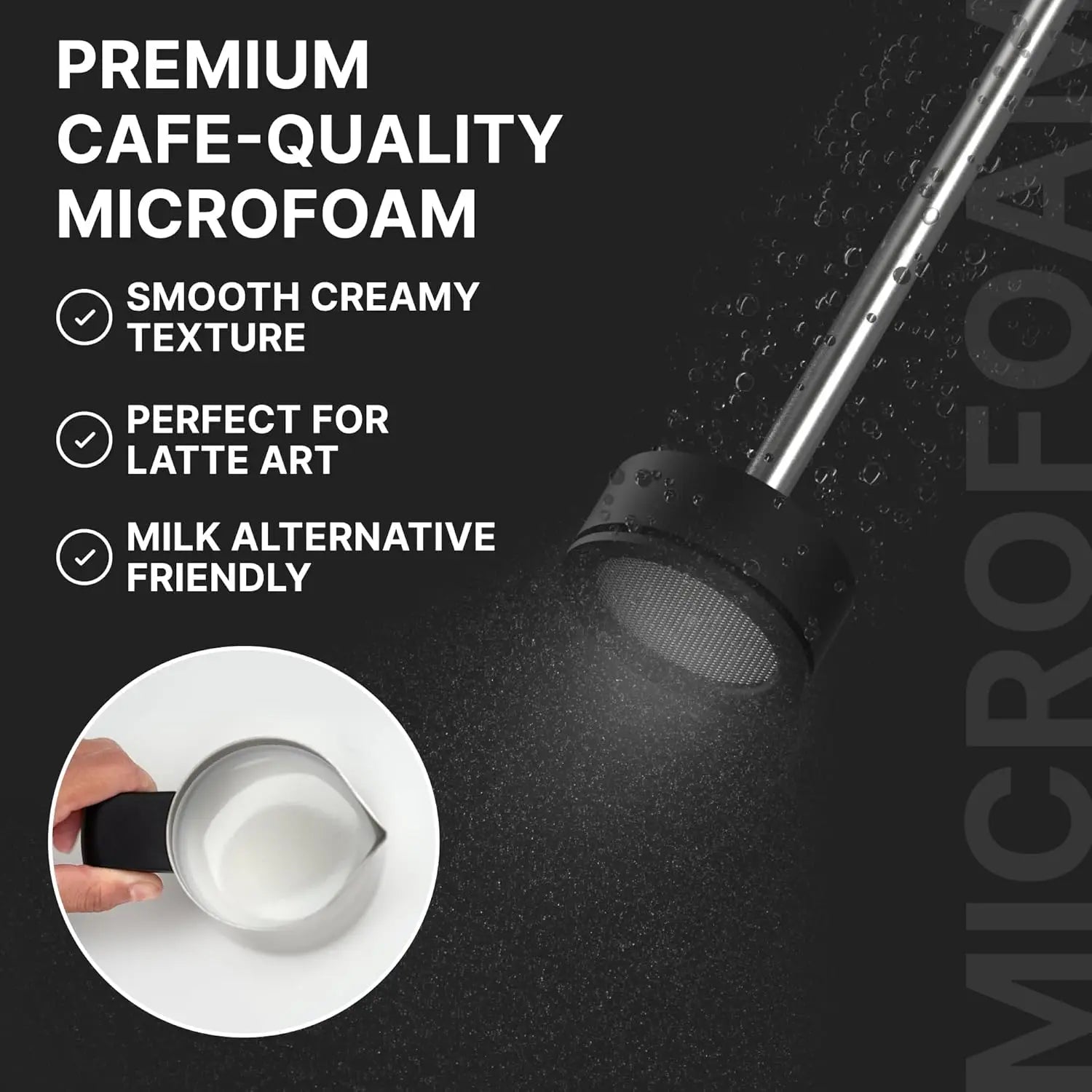 Professional Milk Frother Dual - Speed Waterproof USB - C Rechargeable Barista Foam 30s Latte Coffee - GiftWave.co