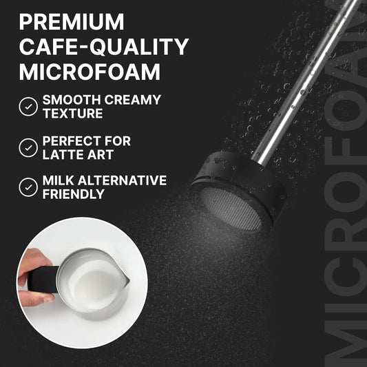 Professional Milk Frother Dual - Speed Waterproof USB - C Rechargeable Barista Foam 30s Latte Coffee - GiftWave.co
