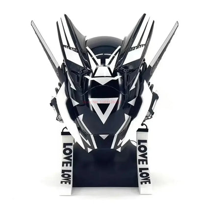 Cyberpunk Helmet Shinobi Mask: Robot Samurai Armor with LED Light — View 18