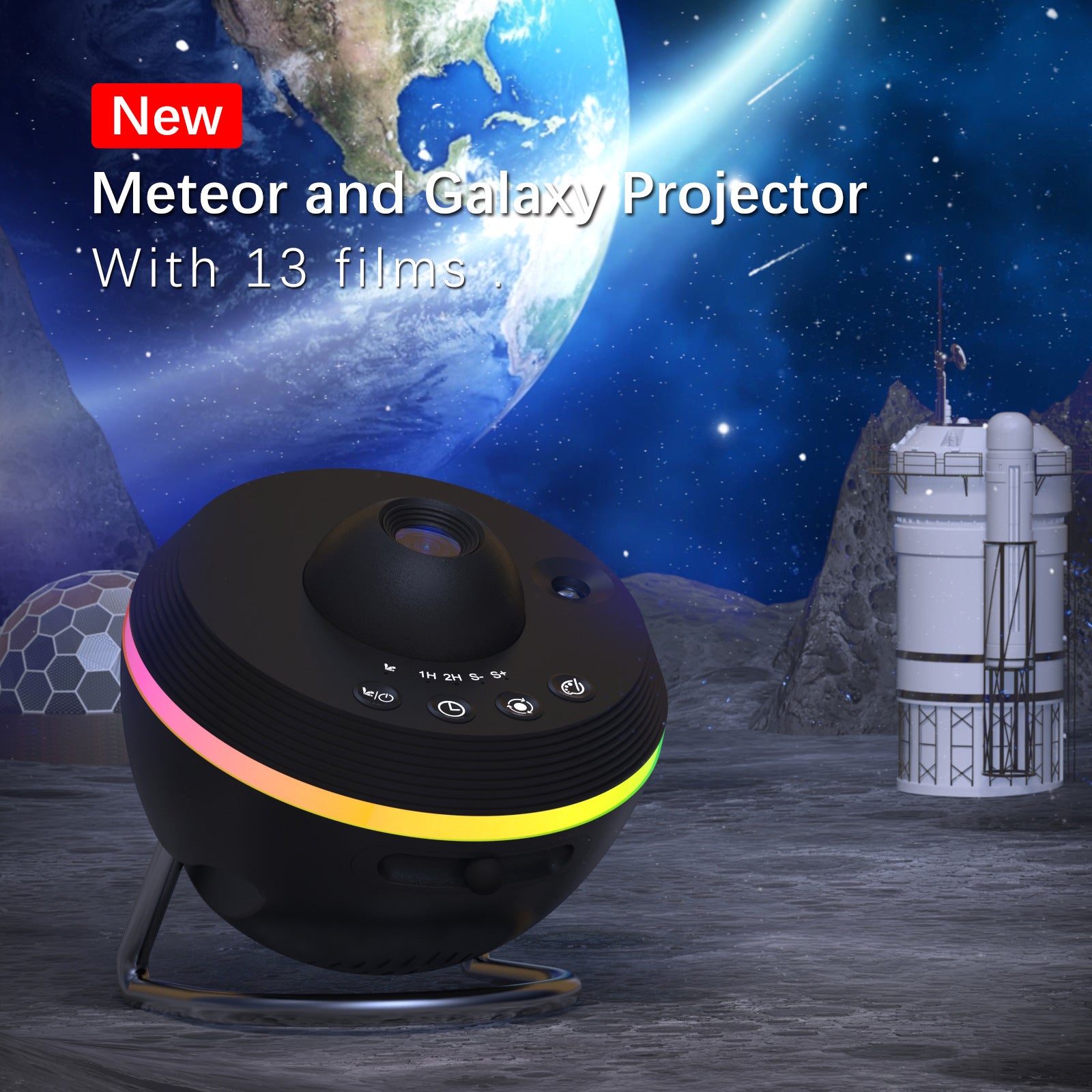 Galaxy Star Projector for Bedroom Night Light – 13 Effects Nebula Remote... — View 3
