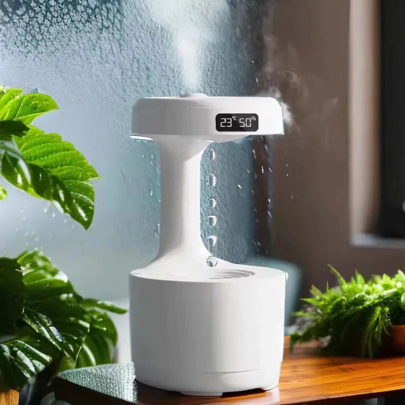 Anti - Gravity Reverse Flow Water - Drop Desktop Humidifier - Homebound Essentials