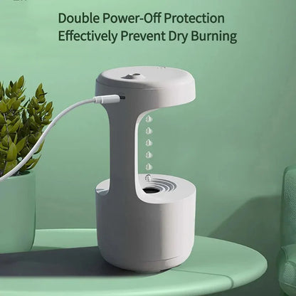 Anti - Gravity Reverse Flow Water - Drop Desktop Humidifier - Homebound Essentials