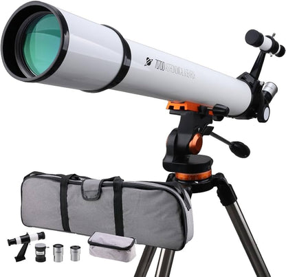 Beginner Refractor Telescope 70mm Aperture 700mm, Astronomy Telescope Adults Kids with Phone Adapter Tripod - GiftWave.co