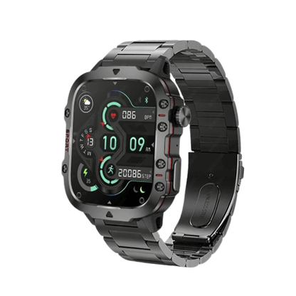Men's Rugged GPS Smartwatch 1.96" AMOLED Bluetooth Call IP68 MIL - STD - 810H Compass Altimeter 15 Days - GiftWave.co