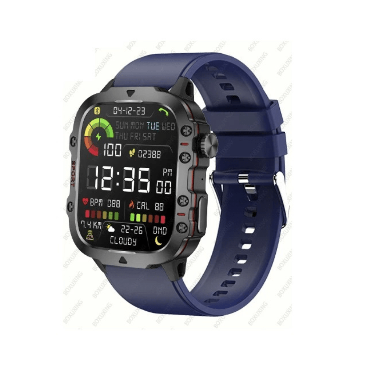 Men's Rugged GPS Smartwatch 1.96" AMOLED Bluetooth Call IP68 MIL - STD - 810H Compass Altimeter 15 Days - GiftWave.co