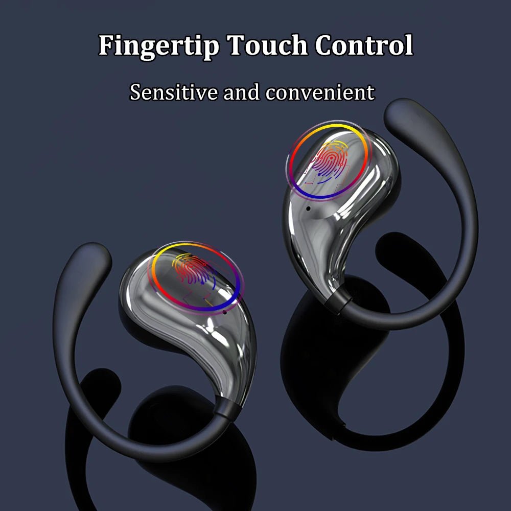 Ear Hook TWS Wireless Earbuds HiFi Stereo Waterproof Headphones LED Display — View 4