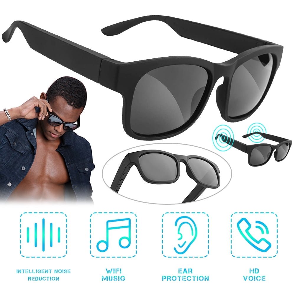 Bone Conduction Smart Audio Sunglasses Bluetooth 5.3, Open - Ear Wireless Headphones UV400 IPX6 Waterproof - GiftWave.co
