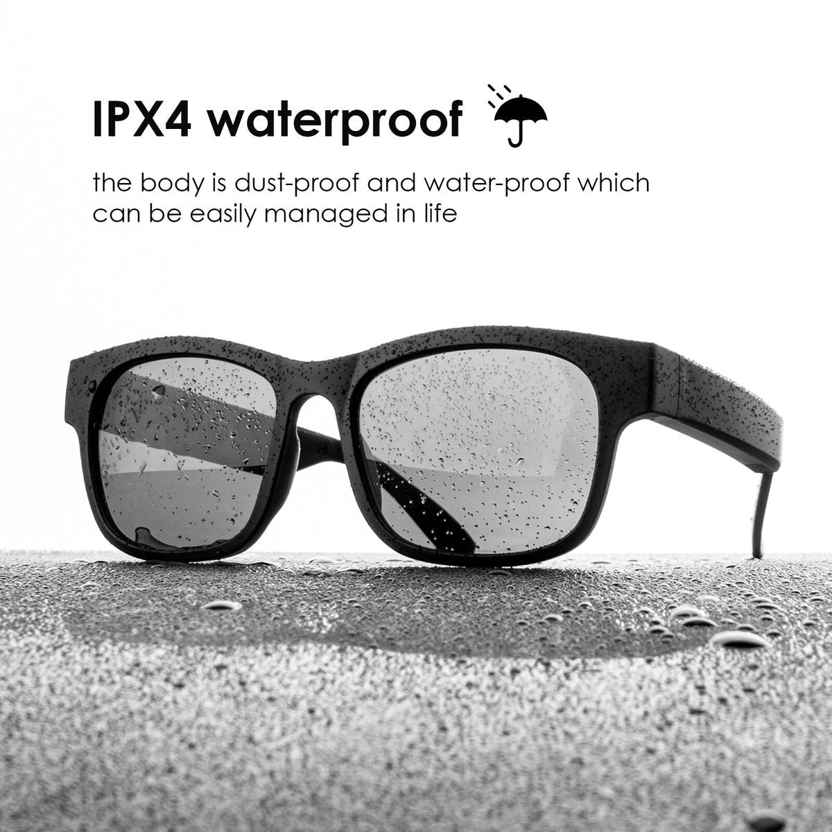 Bone Conduction Smart Audio Sunglasses Bluetooth 5.3, Open - Ear Wireless Headphones UV400 IPX6 Waterproof - GiftWave.co