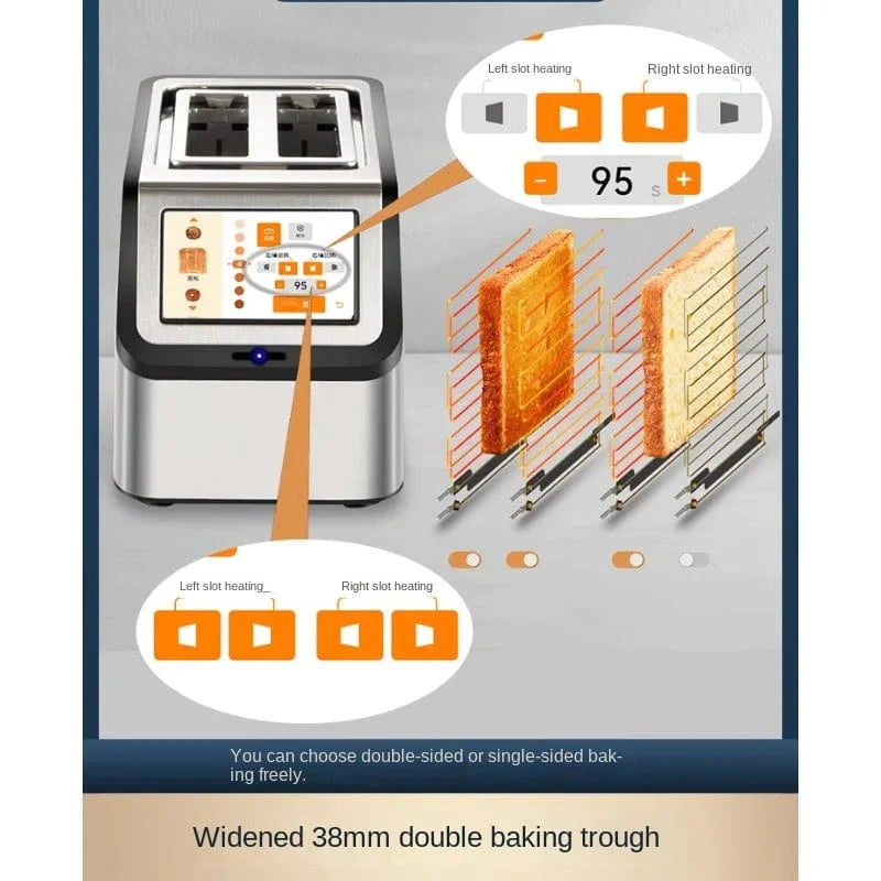 BrecoTouch Pro: High - Speed Smart Toaster for Perfectly Toasted Bread Every Time - Homebound Essentials