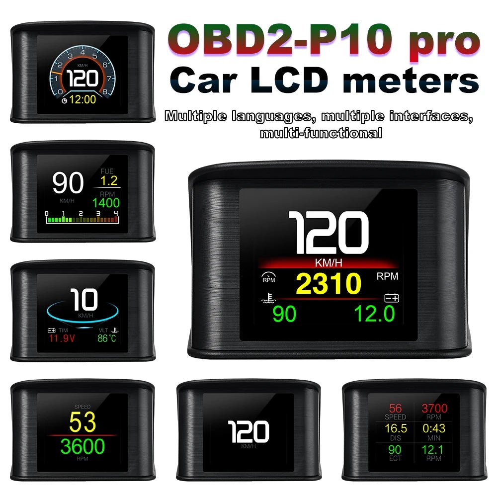 Car HUD Heads Up Display OBD2 GPS 5.5" Color Speedometer RPM Temperature... — View 5