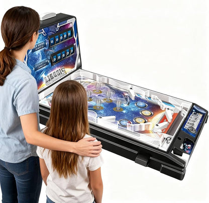 Castle Desktop Pinball Machine | LED Lights, Sounds & Digital Scoreboard Tabletop Arcade - GiftWave.co