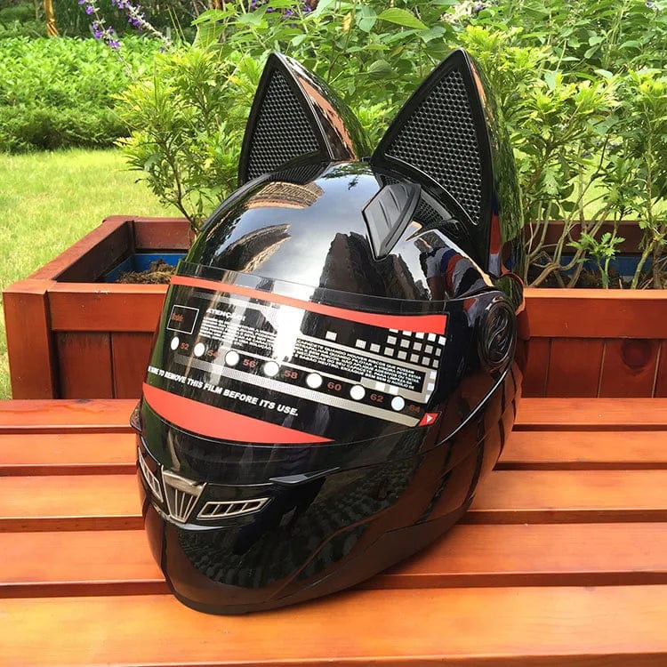 Cat Ear Motorcycle Helmet | Detachable Casco Moto Helmet | Full Face Fashion Helmet - Homebound Essentials