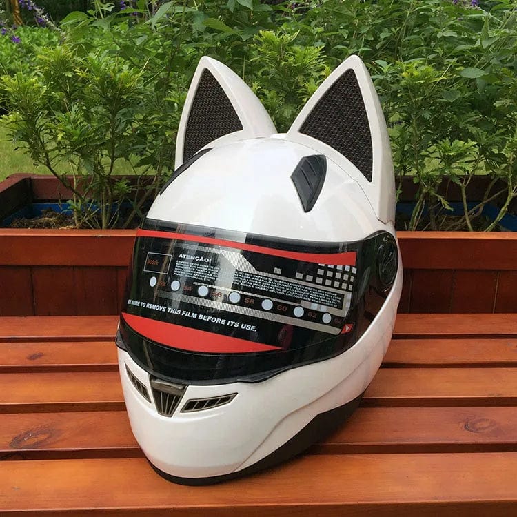 Cat Ear Motorcycle Helmet | Detachable Casco Moto Helmet | Full Face Fashion Helmet - Homebound Essentials