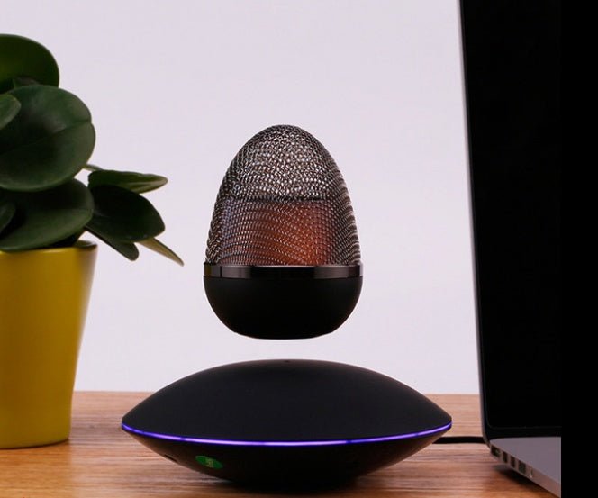 Magnetic Levitating Bluetooth Speaker – 360° Rotation RGB LED Floating Wireless Speaker - GiftWave.co