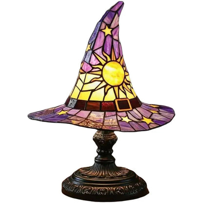 Creative Stained Glass Witch USB Hat Lamp - Homebound Essentials