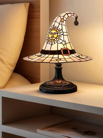 Creative Stained Glass Witch USB Hat Lamp - Homebound Essentials