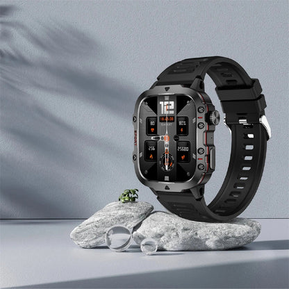 Men's Rugged GPS Smartwatch 1.96" AMOLED Bluetooth Call IP68 MIL - STD - 810H Compass Altimeter 15 Days - GiftWave.co