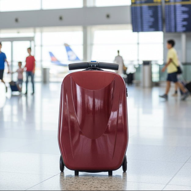Kids Scooter Suitcase – Rolling Luggage with Built-in Skateboard, Childr... — View 10