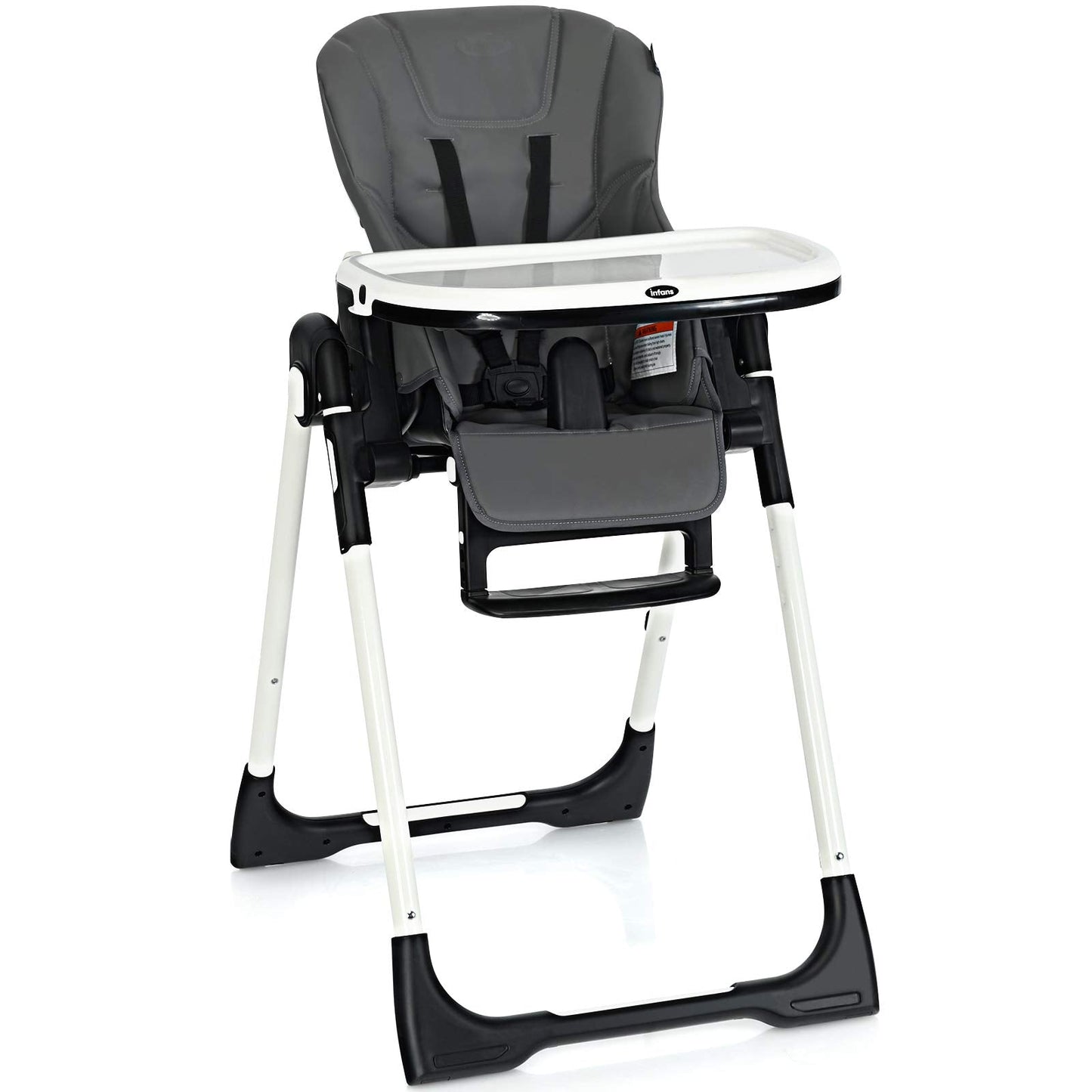 INFANS Foldable High Chair for Babies & Toddlers with Multiple Adjustabl... — View 8