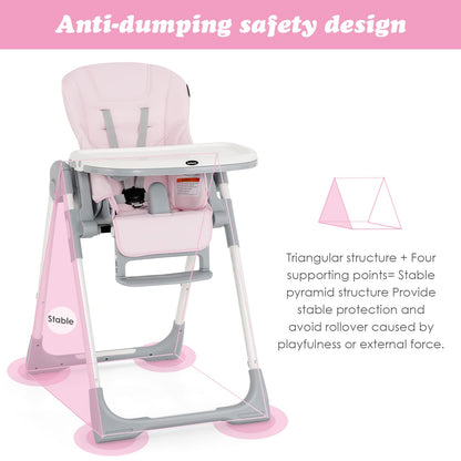 INFANS Foldable High Chair for Babies & Toddlers with Multiple Adjustabl... — View 20
