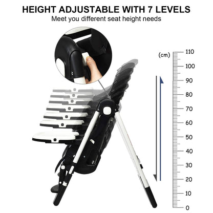 INFANS Foldable High Chair for Babies & Toddlers with Multiple Adjustabl... — View 6