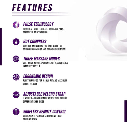Smart Knee Massager - Best Pain Relief Device | Perfect Gift for Seniors