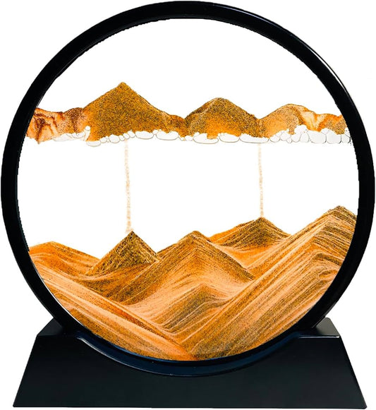 Kinetic Moving Sand Art Picture | Liquid Motion Glass Frame Desktop Decor - GiftWave.co