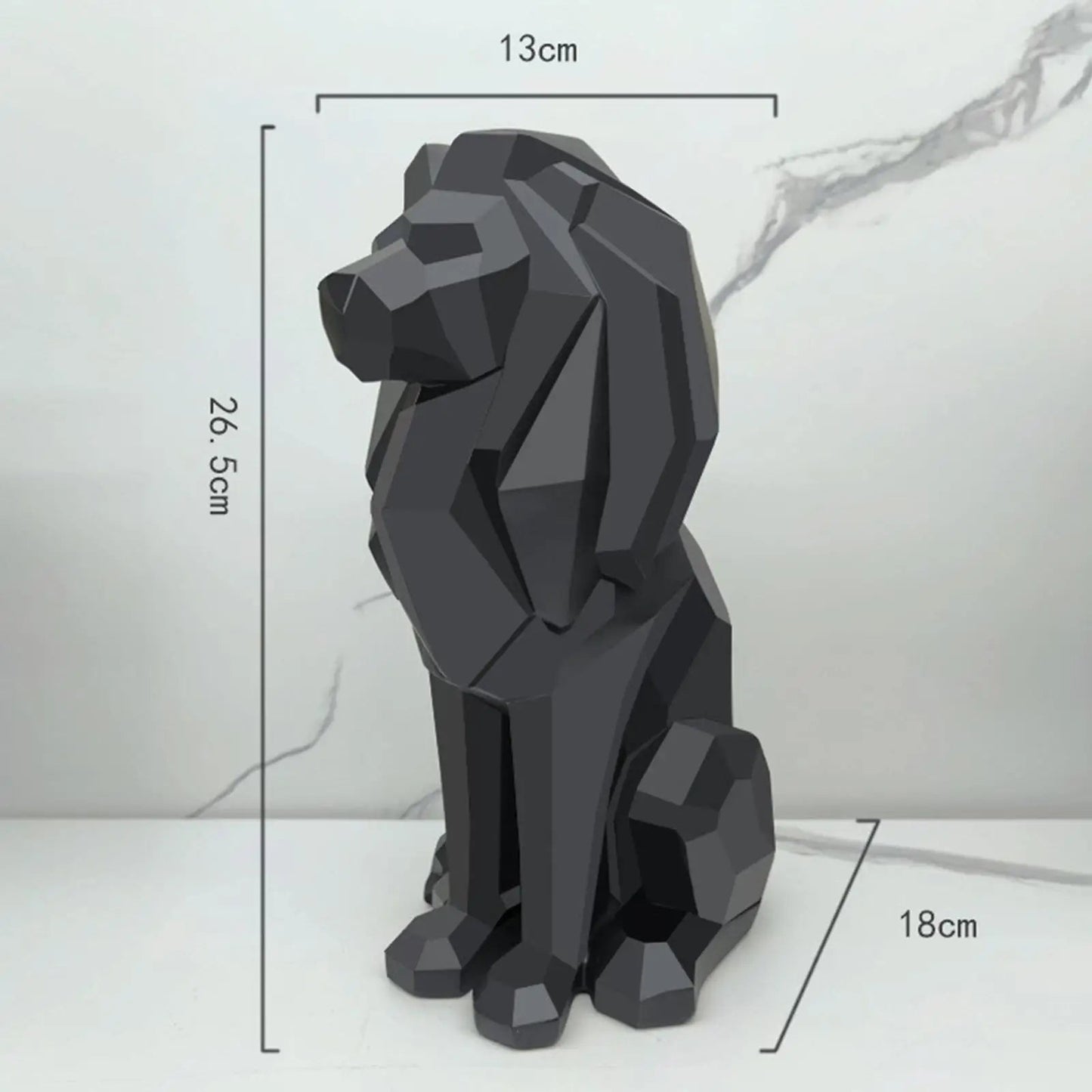 Lion Figurine Nordic Style Animal Sculpture Resin Lion Statue Home Offic... — View 6